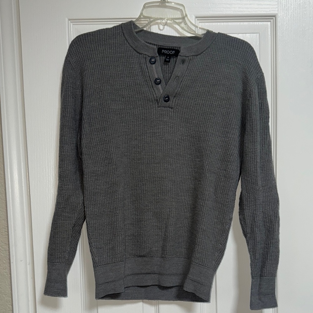 Men's Charcoal Crewneck Sweater by Nnogo